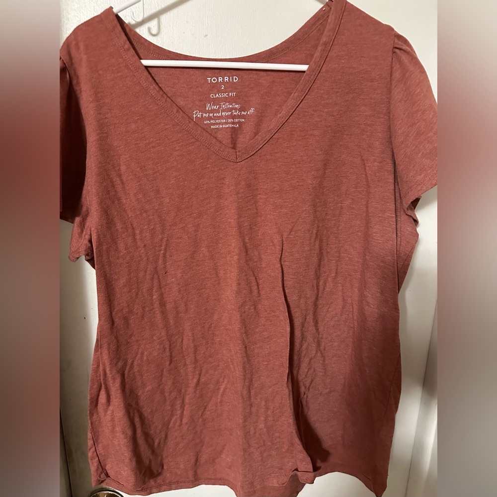 Brick v-neck tee